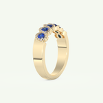 0.49 TCW Round Shaped September-Sapphire Birthstone Wedding Band 4