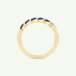 0.49 TCW Round Shaped September-Sapphire Birthstone Wedding Band 5