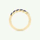 0.49 TCW Round Shaped September-Sapphire Birthstone Wedding Band 5