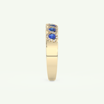 0.49 TCW Round Shaped September-Sapphire Birthstone Wedding Band 6