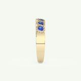 0.49 TCW Round Shaped September-Sapphire Birthstone Wedding Band 6
