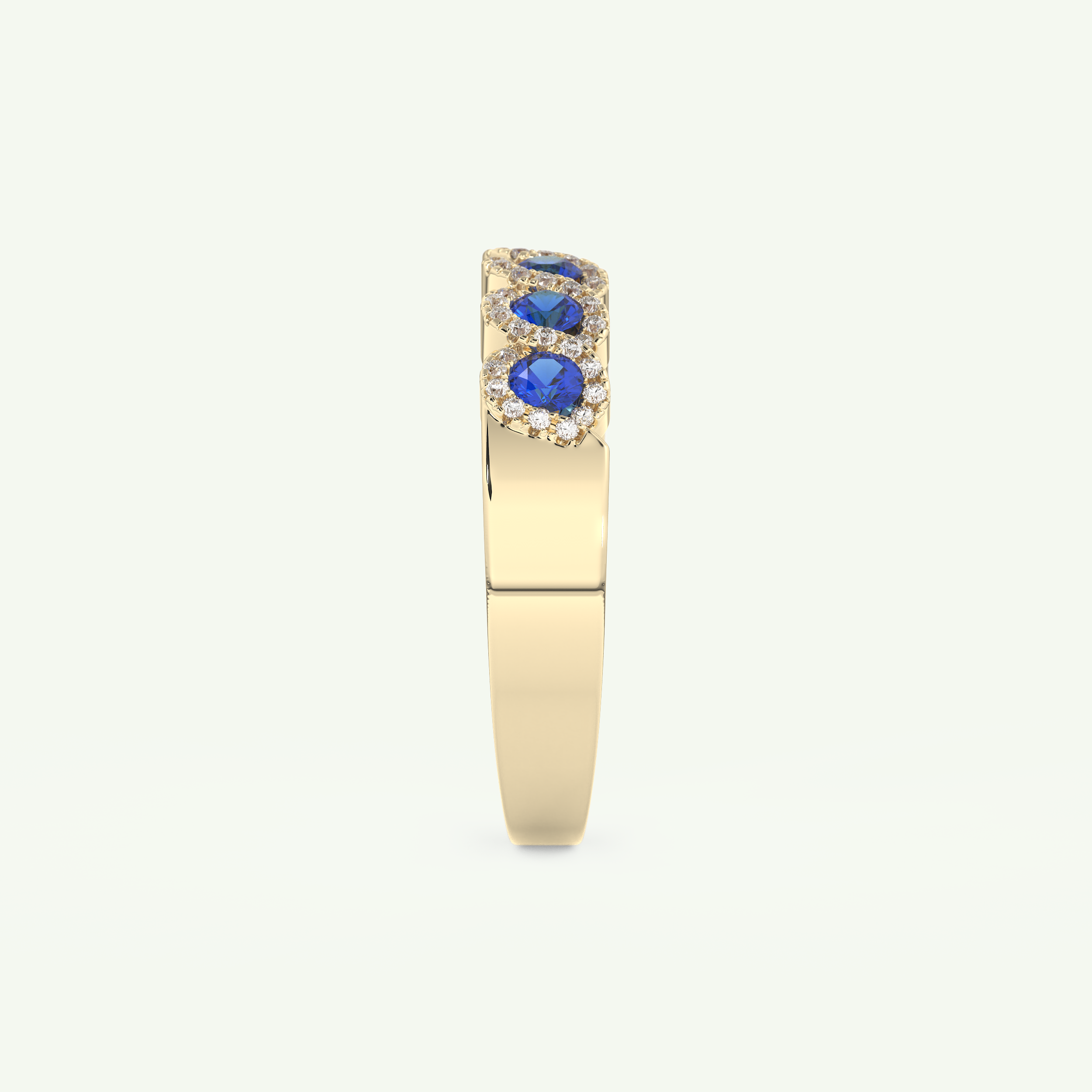 0.49 TCW Round Shaped September-Sapphire Birthstone Wedding Band 6