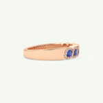 0.49 TCW Round Shaped September-Sapphire Birthstone Wedding Band 8