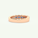 0.49 TCW Round Shaped September-Sapphire Birthstone Wedding Band 9