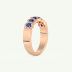 0.49 TCW Round Shaped September-Sapphire Birthstone Wedding Band 10