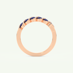 0.49 TCW Round Shaped September-Sapphire Birthstone Wedding Band 11