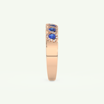 0.49 TCW Round Shaped September-Sapphire Birthstone Wedding Band 12