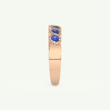 0.49 TCW Round Shaped September-Sapphire Birthstone Wedding Band 12