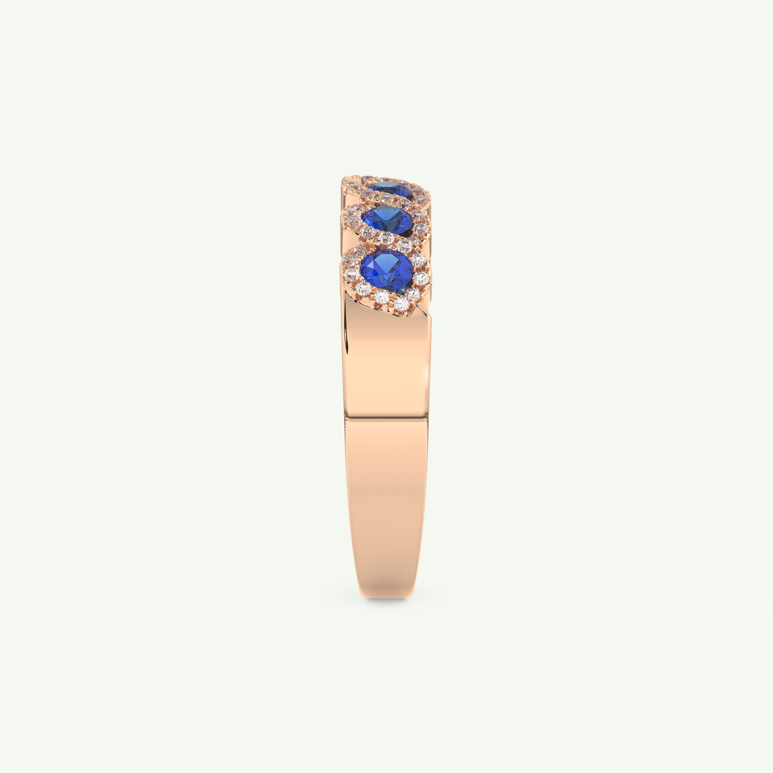 0.49 TCW Round Shaped September-Sapphire Birthstone Wedding Band 12