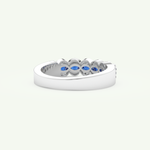 0.49 TCW Round Shaped September-Sapphire Birthstone Wedding Band 15