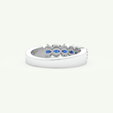 0.49 TCW Round Shaped September-Sapphire Birthstone Wedding Band 15