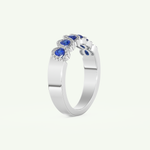 0.49 TCW Round Shaped September-Sapphire Birthstone Wedding Band 16