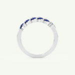 0.49 TCW Round Shaped September-Sapphire Birthstone Wedding Band 17