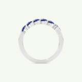 0.49 TCW Round Shaped September-Sapphire Birthstone Wedding Band 17