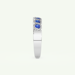 0.49 TCW Round Shaped September-Sapphire Birthstone Wedding Band 18