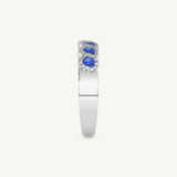 0.49 TCW Round Shaped September-Sapphire Birthstone Wedding Band 18