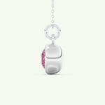 0.81 CT Round October-Tourmaline Bezel & Solitaire Birthstone Necklace 13