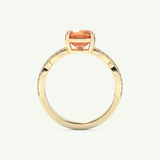 1.78 CT Cushion Cut Pave November-Citrine Birthstone Engagement Ring 5
