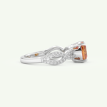 1.78 CT Cushion Cut Pave November-Citrine Birthstone Engagement Ring 14