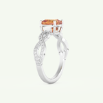 1.78 CT Cushion Cut Pave November-Citrine Birthstone Engagement Ring 16