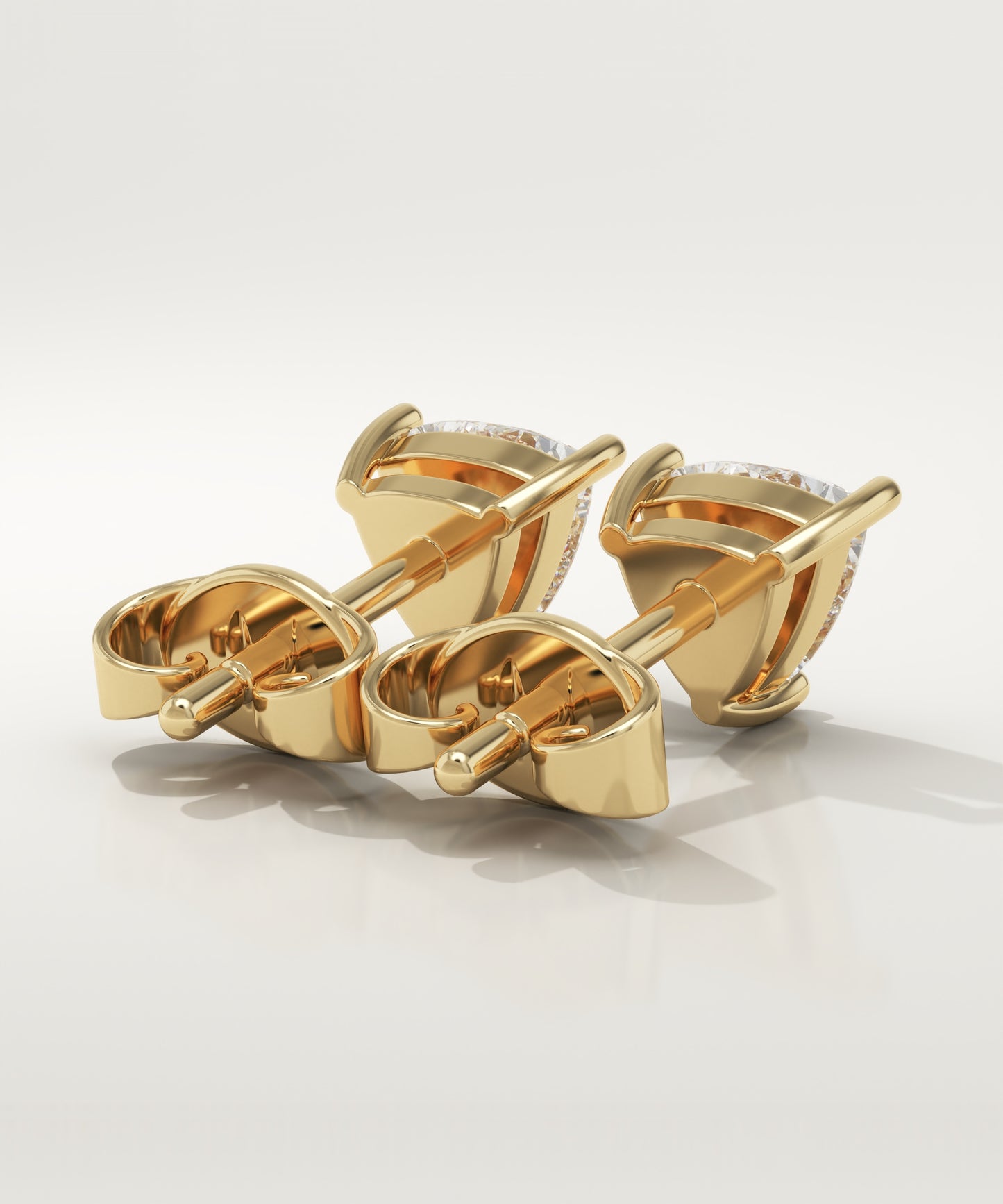 2.92 TCW Trilllion April-Diamond Birthstone Stud Earrings