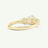 1.91 CT Oval Cut Moissanite Three Stone Engagement Ring (US Size 11 Ready To Ship)