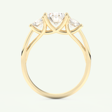 1.91 CT Oval Cut Moissanite Three Stone Engagement Ring (US Size 11 Ready To Ship)
