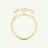 2 CT Emerald Cut Moissanite Three Stone Engagement Ring (US Size 7.25 Ready To Ship)