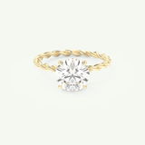 1 CT Round Cut Moissanite Solitaire Engagement Ring (US Size 3 Ready To Ship)