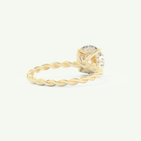 1 CT Round Cut Moissanite Solitaire Engagement Ring (US Size 3 Ready To Ship)