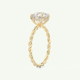 1 CT Round Cut Moissanite Solitaire Engagement Ring (US Size 3 Ready To Ship)