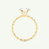 1 CT Round Cut Moissanite Solitaire Engagement Ring (US Size 3 Ready To Ship)