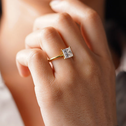 Princess Cut Solitaire Lab-Grown Diamond Engagement Ring