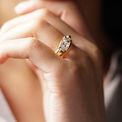 Marquise Cut Solitaire Lab-Grown Diamond Engagement Ring