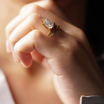 Pear Cut Solitaire Lab-Grown Diamond Engagement Ring