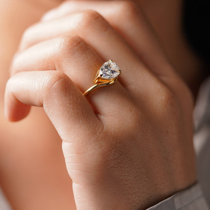 Pear Cut Solitaire Lab-Grown Diamond Engagement Ring