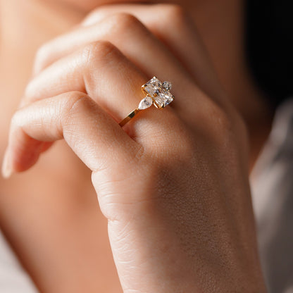 Radiant Cut Three Stone Lab-Grown Diamond Engagement Ring