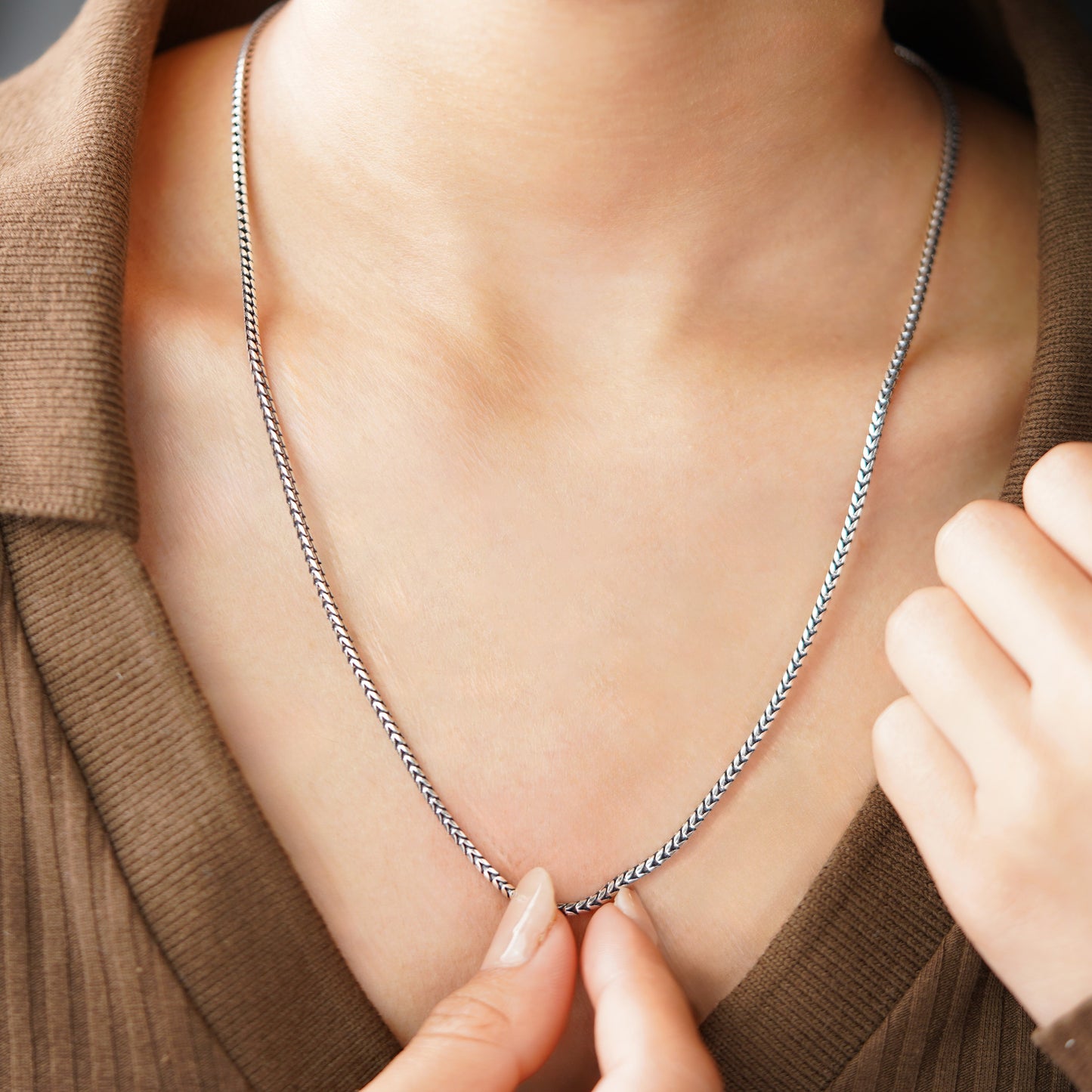 Sterling Silver Snake Chain Necklace