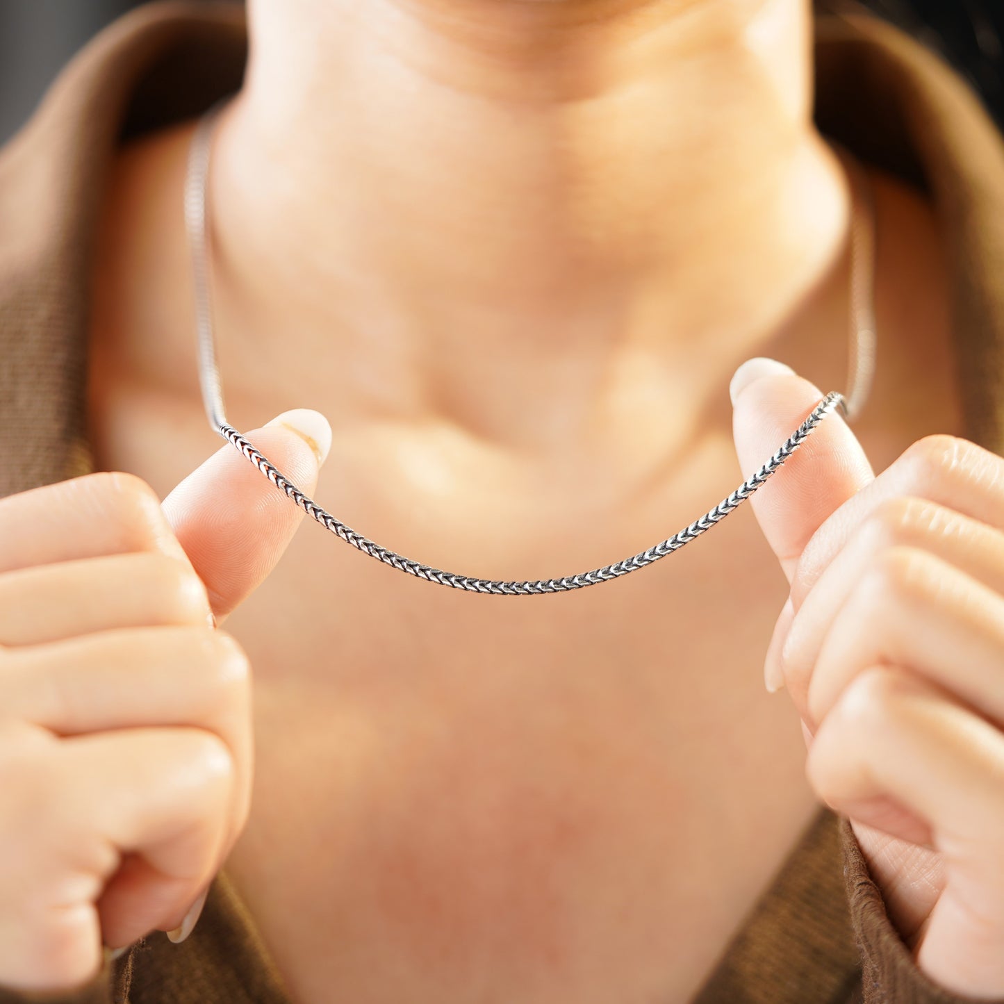 Sterling Silver Snake Chain Necklace
