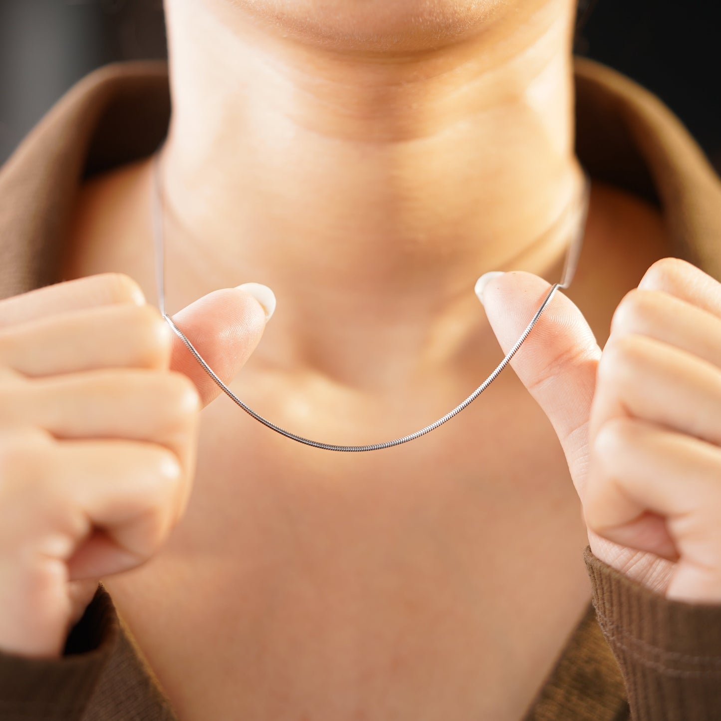 Sterling Silver Snake Chain Necklace