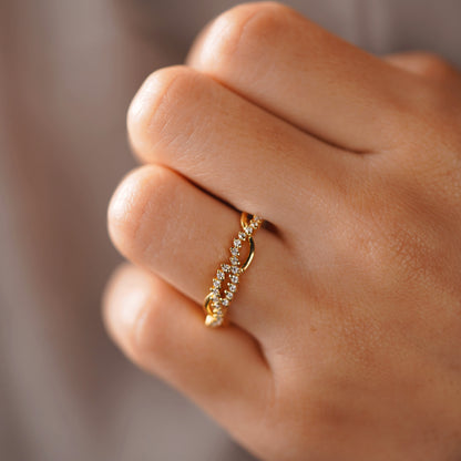 0.16 TCW Round Lab-Grown Diamond Twisted Wedding Band