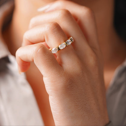 2.25 TCW Oval Lab-Grown Diamond Full Eternity Wedding Band