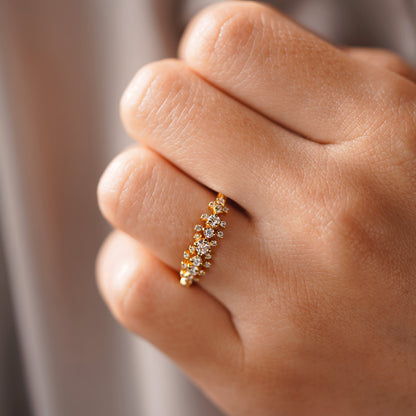 0.278 TCW Round Lab-Grown Diamond Multi Stone Wedding Band