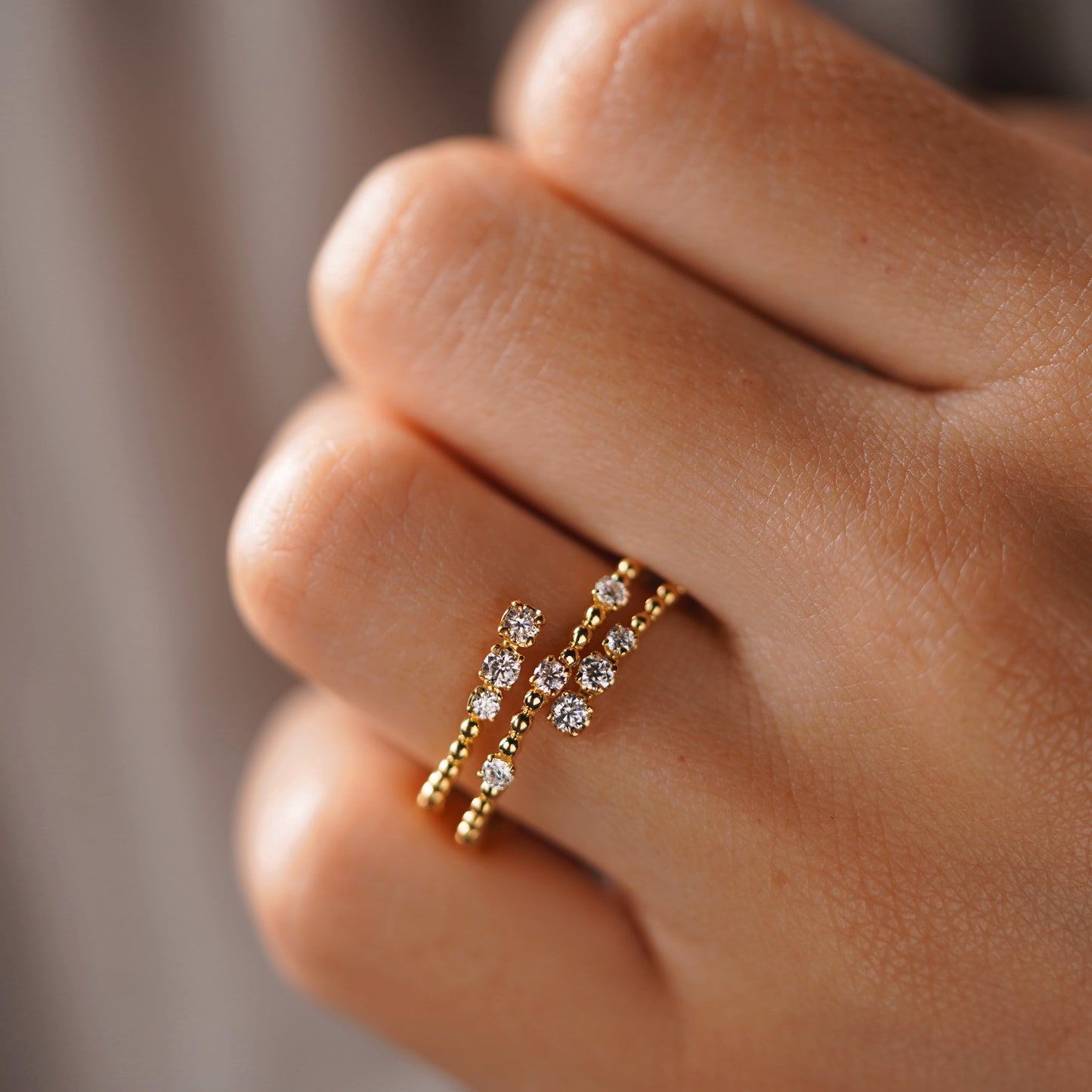 0.267 TCW Round Lab-Grown Diamond Spiral Wedding Band