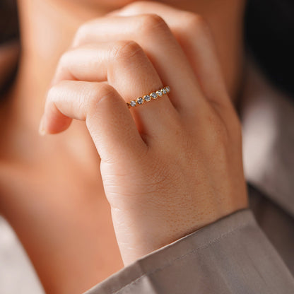 0.7 TCW Round Lab-Grown Diamond Full Eternity Wedding Band