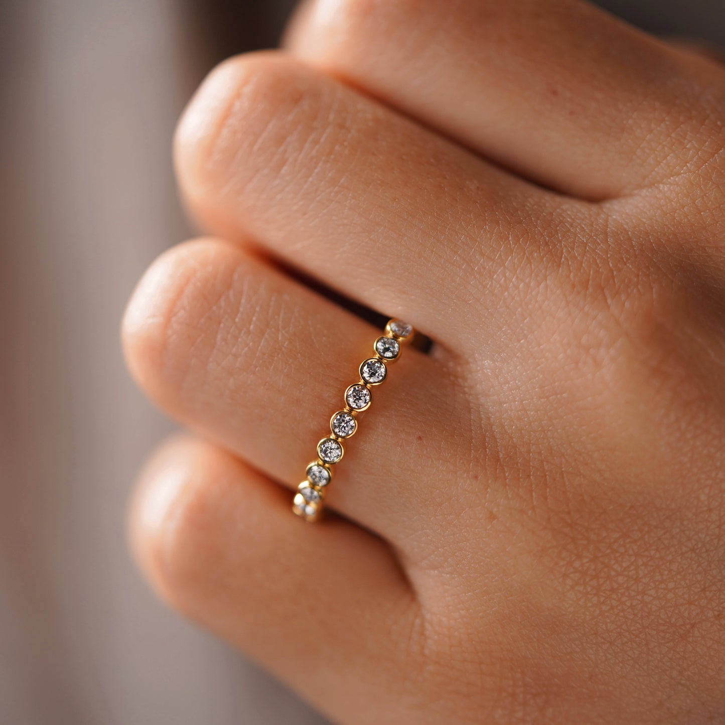0.7 TCW Round Lab-Grown Diamond Full Eternity Wedding Band