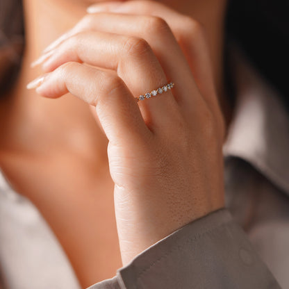0.69 TCW Round Lab-Grown Diamond Full Eternity Wedding Band