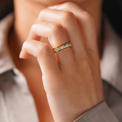 0.7 TCW Round Lab-Grown Diamond Full Eternity Wedding Band