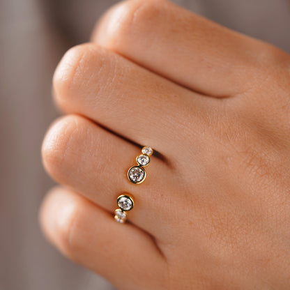 0.22 TCW Round Lab-Grown Diamond Open Shank Wedding Band