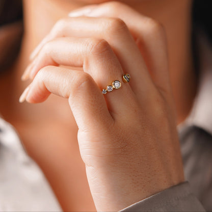 0.22 TCW Round Lab-Grown Diamond Open Shank Wedding Band